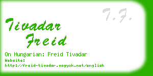 tivadar freid business card